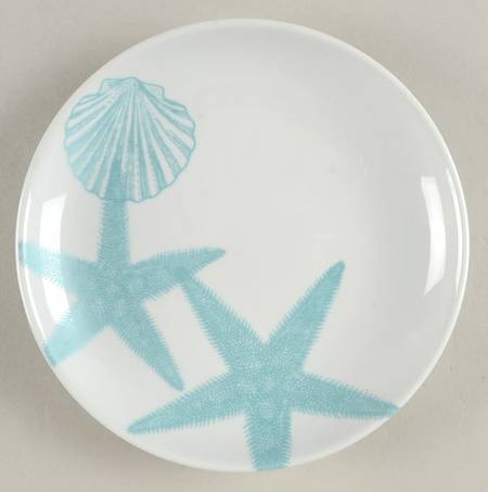 Coastal Life Blue Coupe Salad Plate