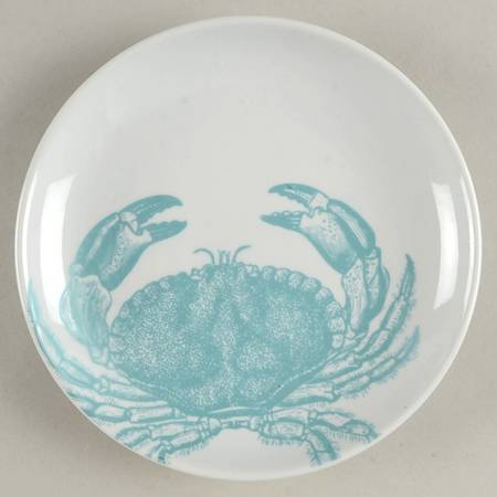 Coastal Life Blue Coupe Salad Plate