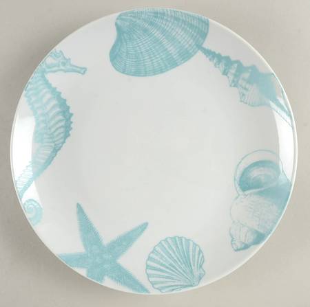 Coastal Life Blue Coupe Dinner Plate