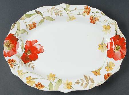 Gaia Red 13" Oval Serving Platter
