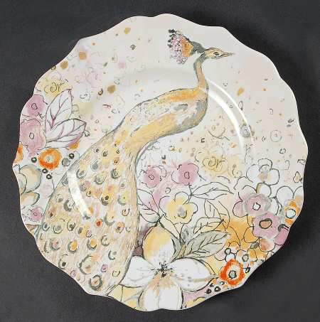 Confetti Peacock Salad Plate