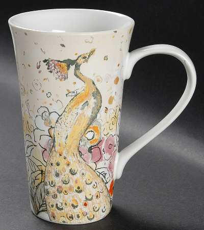 Confetti Peacock Latte Mug