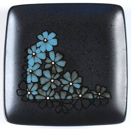 Jasmine Blue Square Salad Plate