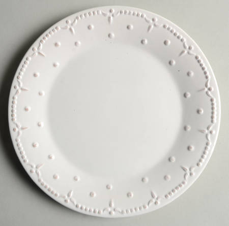 Genevieve White Salad Plate