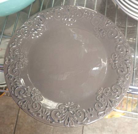 Ambrosia Gray Salad Plate