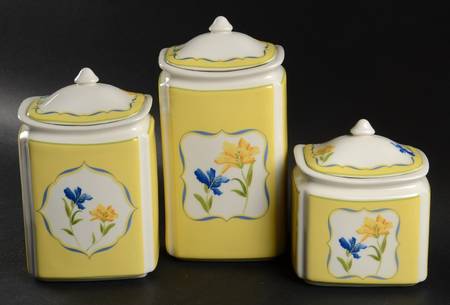 French Garden (3 Piece) Canister Set (Box Set)