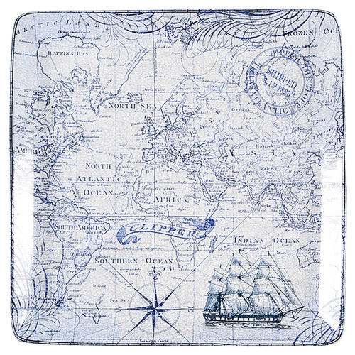 Due North 13" Square Serving Platter