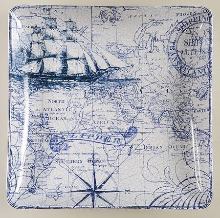 Due North Square Salad Plate