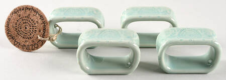 Old Havana Mint Napkin Ring - Set of 4