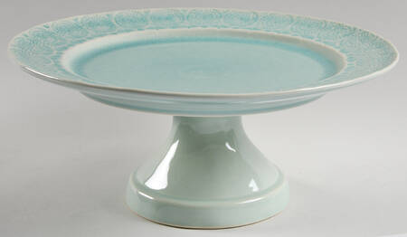 Old Havana Mint Footed Cake Plate