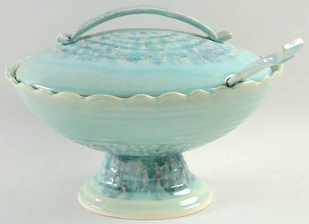 Old Havana Mint Tureen & Lid w/Ladle