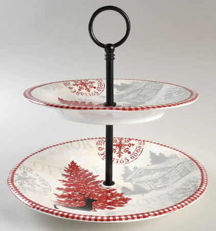 Northwood Cottage 2 Tiered Serving Tray (Dinner & Salad Plate)
