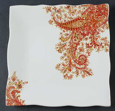 Surya Saffron Square Salad Plate