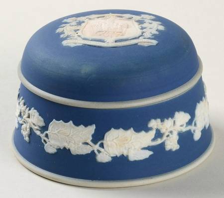 Jasper Blue Round Box & Lid