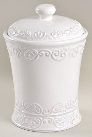 Bianca White Large Canister & Lid