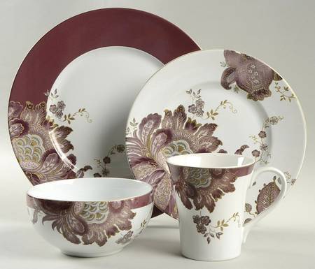 Eliza Plum 4 Piece Place Setting