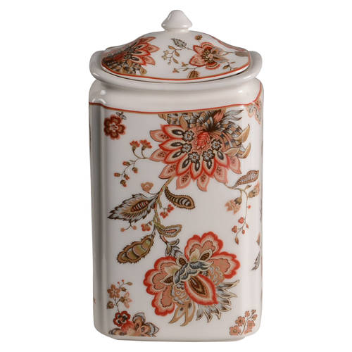 Winter Floral Red Large Canister & Lid