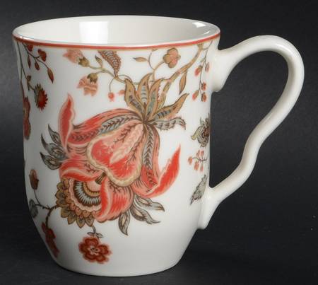 Winter Floral Red Mug