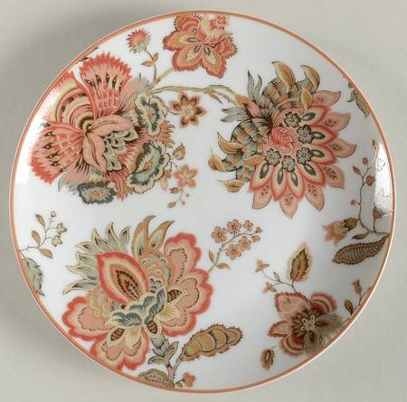 Winter Floral Red Appetizer Plate