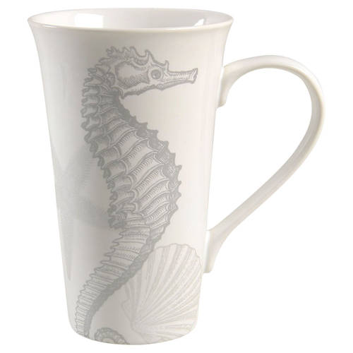 Coastal Life Silver (Gray) Latte Mug