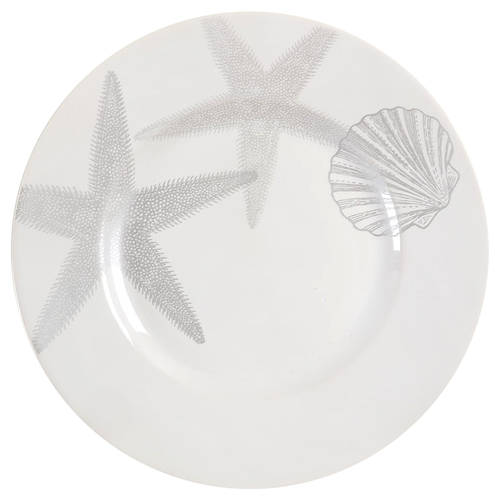Coastal Life Silver (Gray) Salad Plate