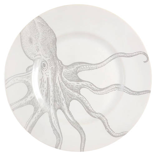 Coastal Life Silver (Gray) Salad Plate