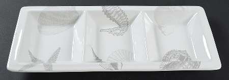 Coastal Life Silver (Gray) 3 Section Server