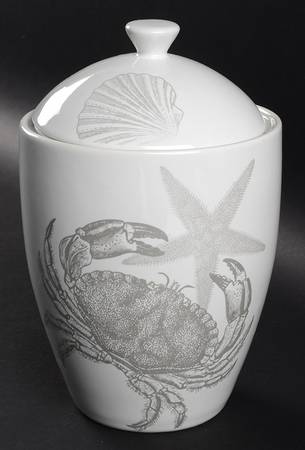 Coastal Life Silver (Gray) Small Canister & Lid