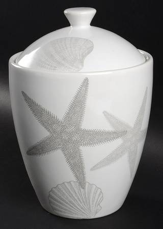 Coastal Life Silver (Gray) Medium Canister & Lid
