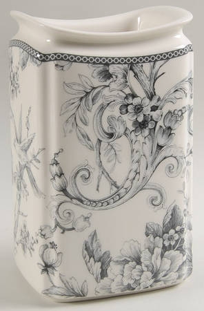 Adelaide Grey and White Large Canister No Lid