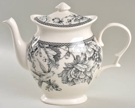 Adelaide Grey and White Coffee Pot & Lid