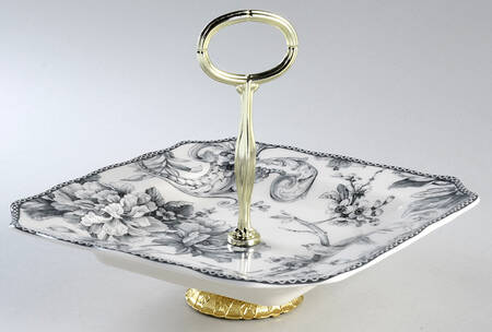 Adelaide Grey and White 6" - 7" Tidbit (from Salad Plate) HC