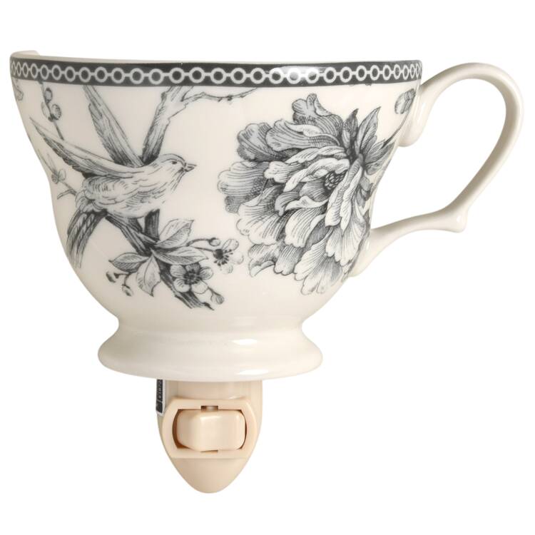 Adelaide Grey and White 1 5/8" + cup (H) Night Light/Cup HC