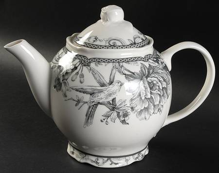 Adelaide Grey and White Teapot & Lid