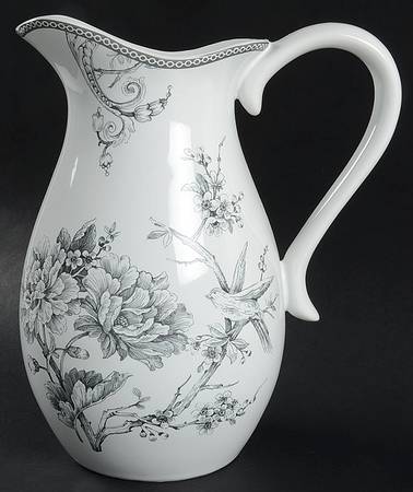 Adelaide Grey and White 96 Oz Pitcher