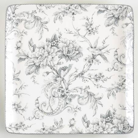Adelaide Grey and White 14" Square Platter