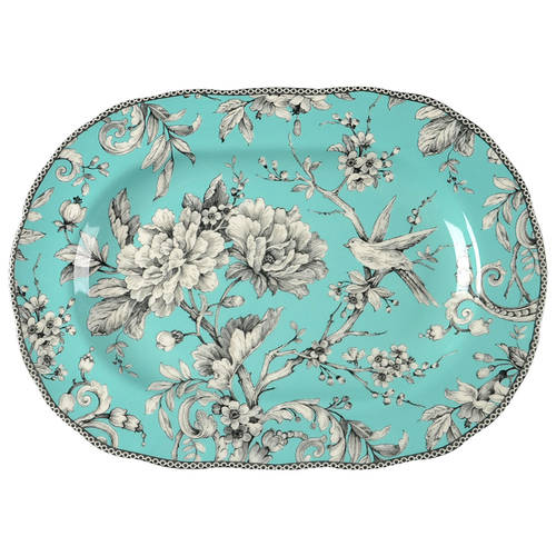 Adelaide Turquoise 14" Oval Serving Platter