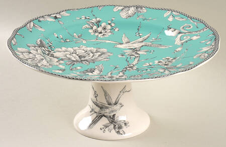 Adelaide Turquoise 11" Diameter Pedestal Cake Stand