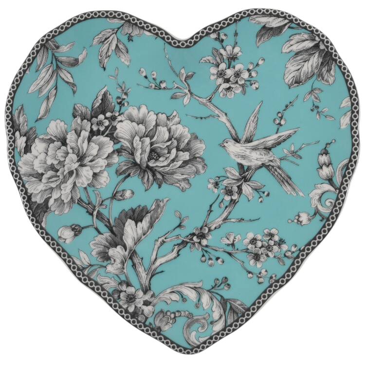 Adelaide Turquoise Heart Shaped Plate