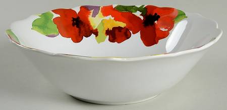 Pastiche White 10" Round Vegetable Bowl