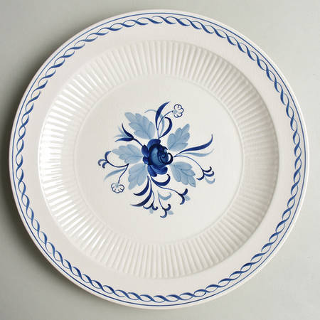 Baltic Blue (Older, Cream) 11" Chop Plate (Round Platter)