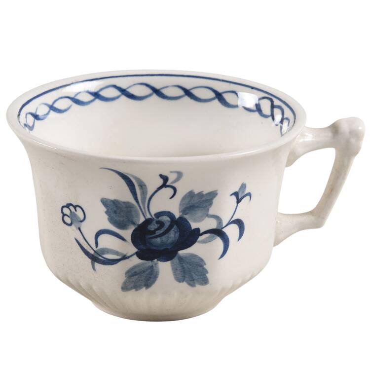 Baltic Blue (Older, Cream) Flat Cup