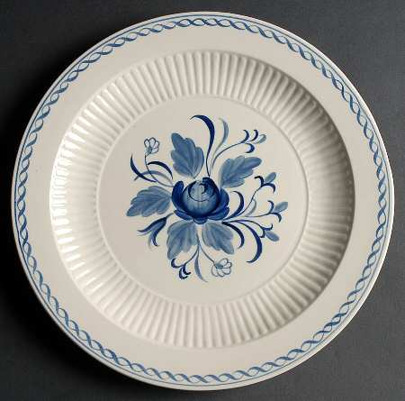 Baltic Blue (Older, Cream) 12" Chop Plate (Round Platter)