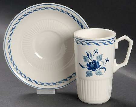 Baltic Blue (Older, Cream) Irish Coffee Cup and Saucer Set
