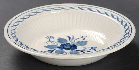 Baltic Blue (Older, Cream) Rim Fruit/Dessert (Sauce) Bowl