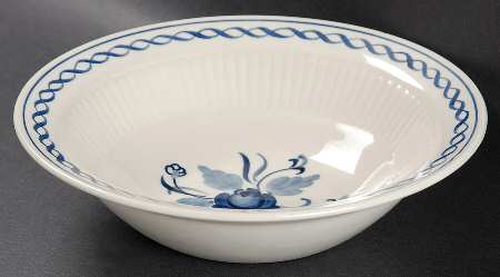 Baltic Blue (Older, Cream) Rim Cereal Bowl