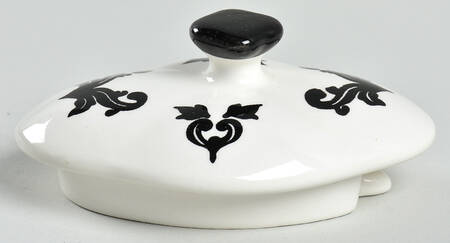 Damask Black Lid for Teapot