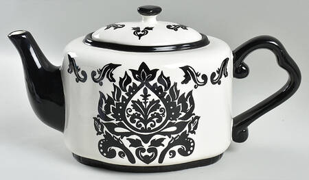 Damask Black Teapot & Lid by 222 Fifth (PTS)