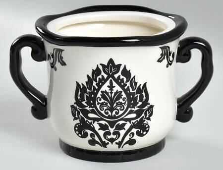 Damask Black Sugar Bowl No Lid