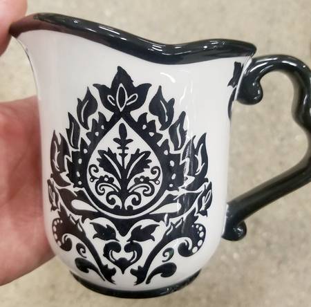 Damask Black Creamer